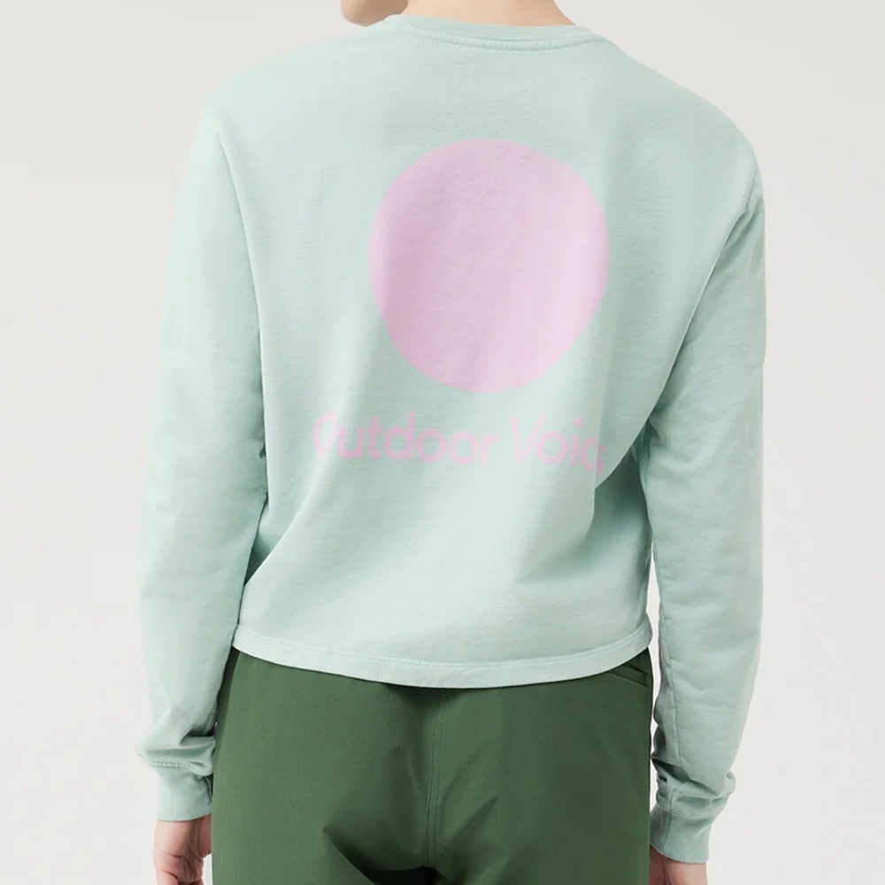 Outdoor voices long sleeve cotton terry cropped size medium